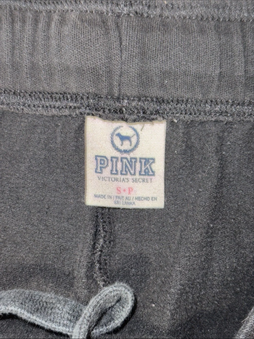 PINK Victoria's Secret Black Crop Sweats size Small
